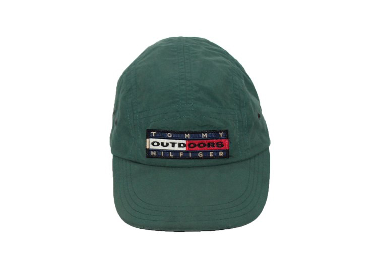 Vintage 90s Tommy Hilfiger Forest Green Outdoors Drawstring Hat